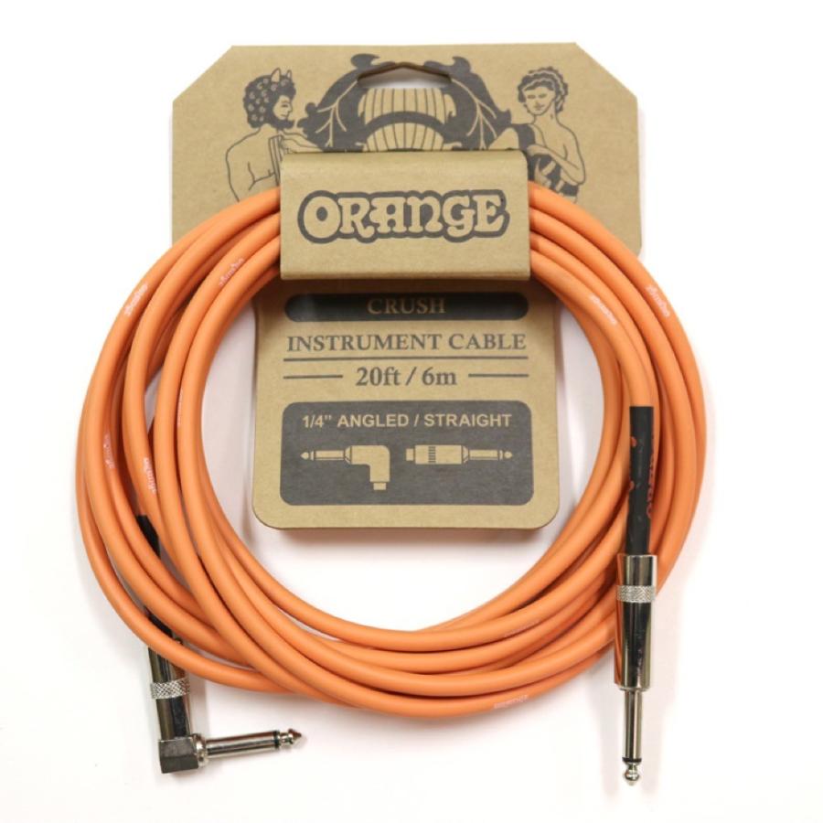 ORANGE CRUSH Instrument Cable 20ft 6m 1/4" Angled Straight CA037 ギター