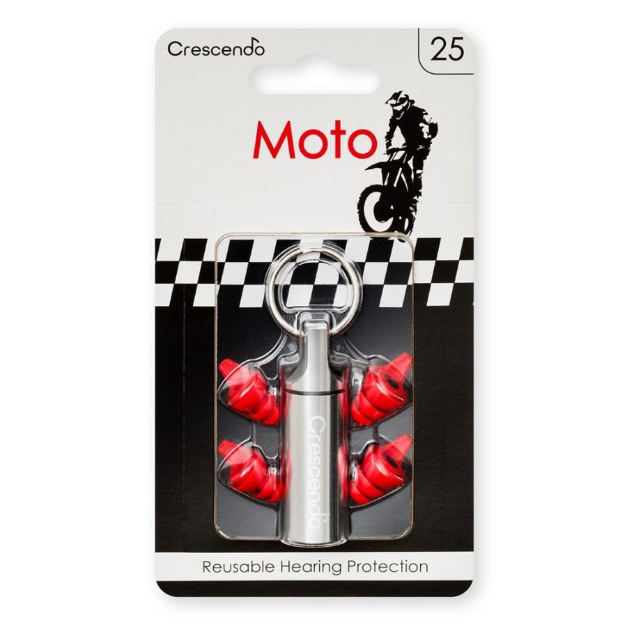 爆買いセール Crescendo MOTO 25 モータースポーツ用イヤープラグ 耳栓 無料