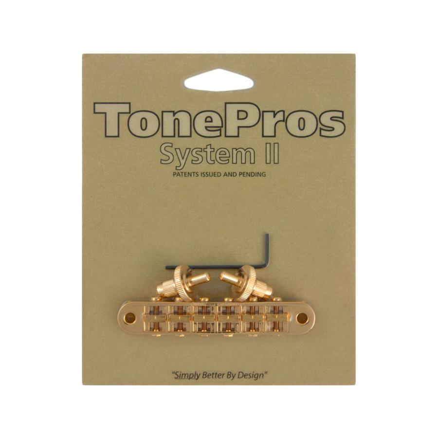 トーンプロズ ギター ブリッジ T3BP-G TonePros Standard Tuneomatic ゴールド ギター用ブリッジ TonePros