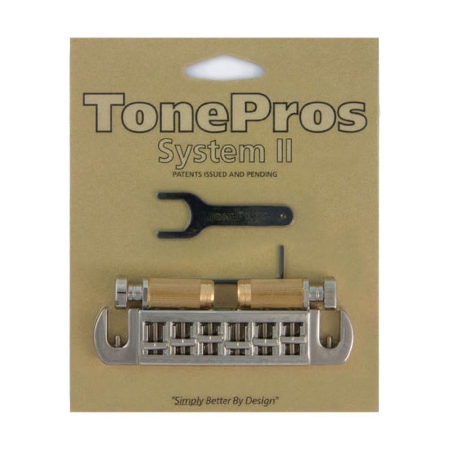 トーンプロズ ギター ブリッジ AVT2G-N Wraparound Bridge ニッケル ギター用ブリッジ TonePros