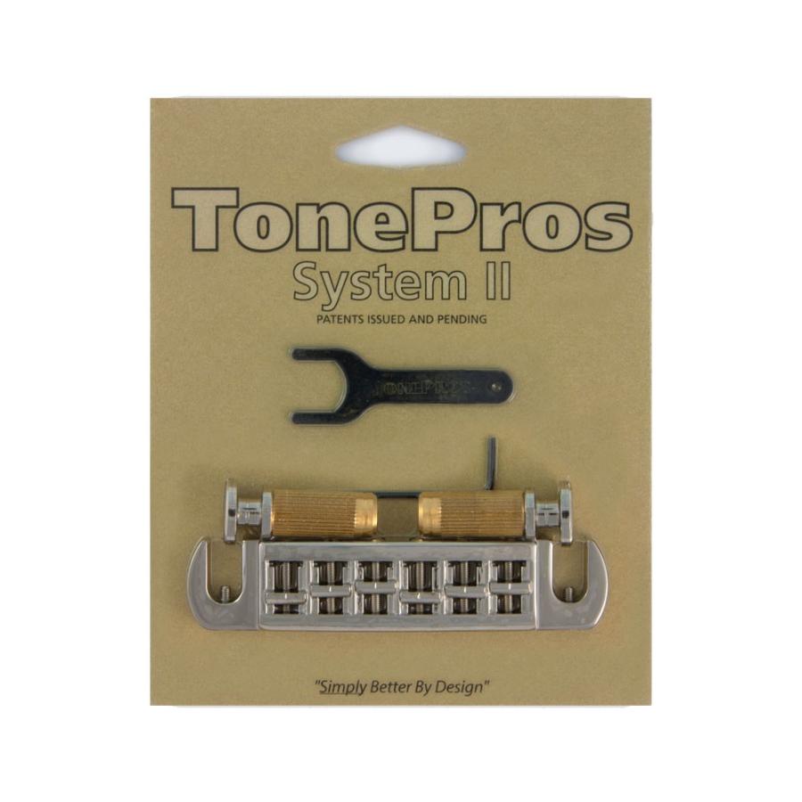 トーンプロズ ギター ブリッジ AVT2P-N Wraparound Bridge ニッケル ギター用ブリッジ TonePros