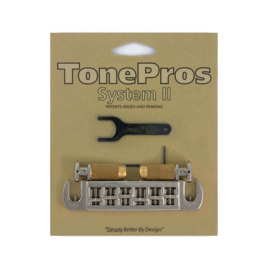 トーンプロズ ギター ブリッジ AVT2P-N Wraparound Bridge ニッケル ギター用ブリッジ TonePros｜chuya-online