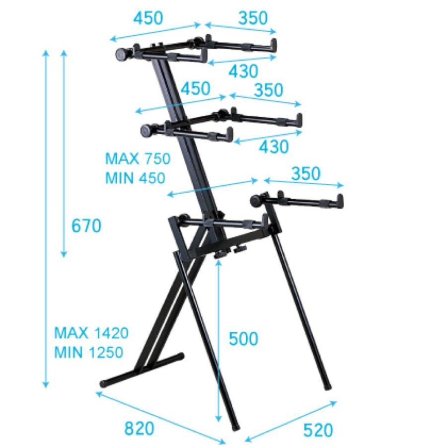 KIKUTANI AKB-668 キーボードスタンド 3段タイプ : chuya-online