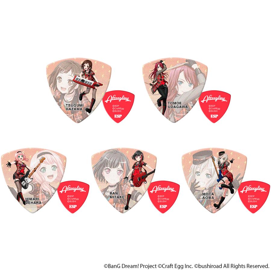 Esp X バンドリ Afterglow Model Ver 4 キャラクター ギターピック5種各2枚 10枚セット Chuya Online Com 通販 Paypayモール