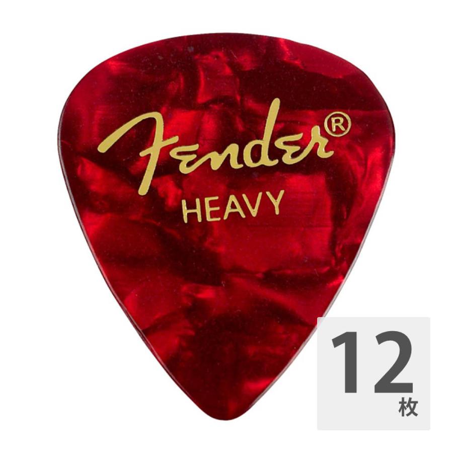 新作販売 Fender 351 Shape Premium Picks Moto Heavy ギターピック 12枚入り Red