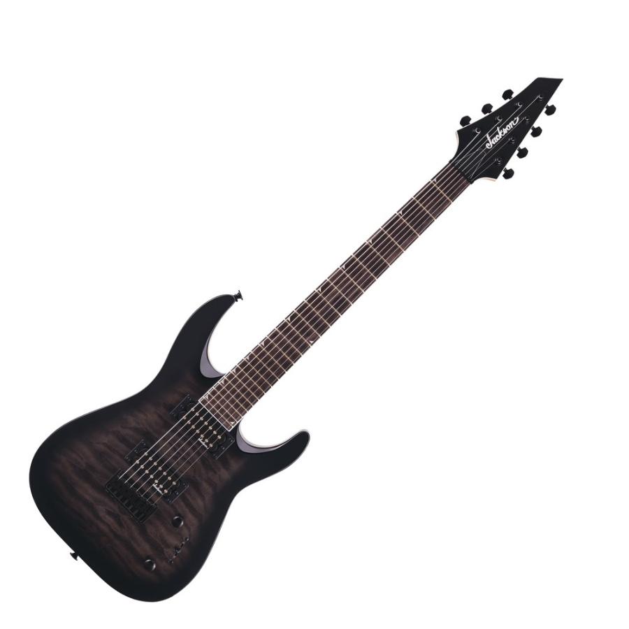 Jackson JS Series Dinky Arch Top JS22Q-7 DKA HT  Transparent Black Burst 7弦 エレキギター