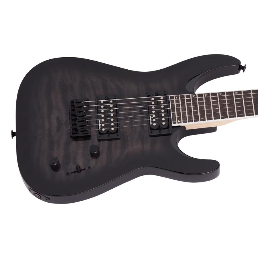 Jackson JS Series Dinky Arch Top JS22Q-7 DKA HT  Transparent Black Burst 7弦 エレキギターの画像