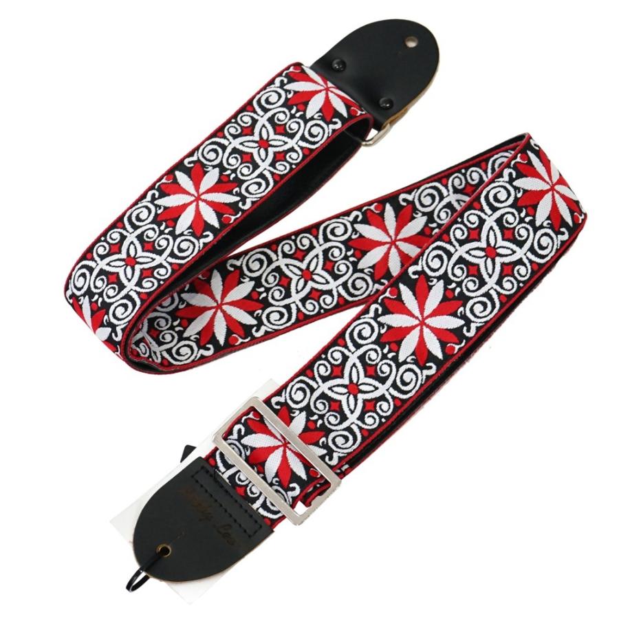 Souldier BLVGS0406 Bobby Lee DresdenStar WH/RD ギターストラップ ストラップ-楽器、手芸、コレクション-ギター、ベース用アクセサリー