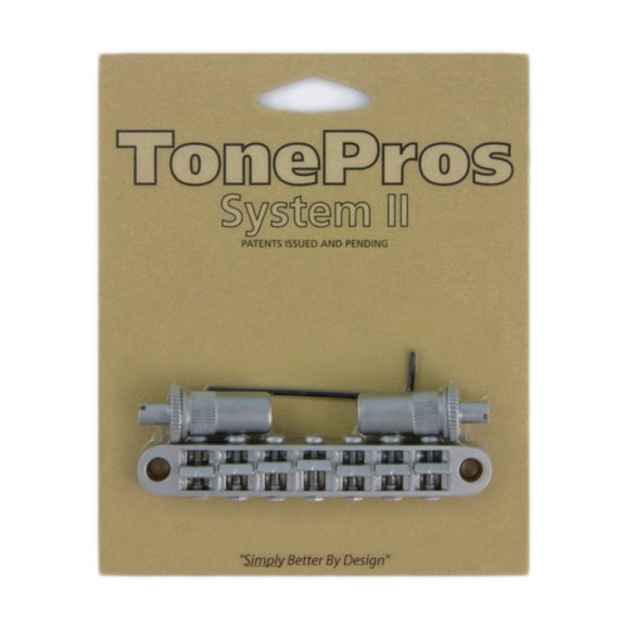 トーンプロズ ギター ブリッジ TP7-SC 7 String Metric Tuneomatic Large Posts サテンクローム 7弦ギター用ブリッジ TonePros