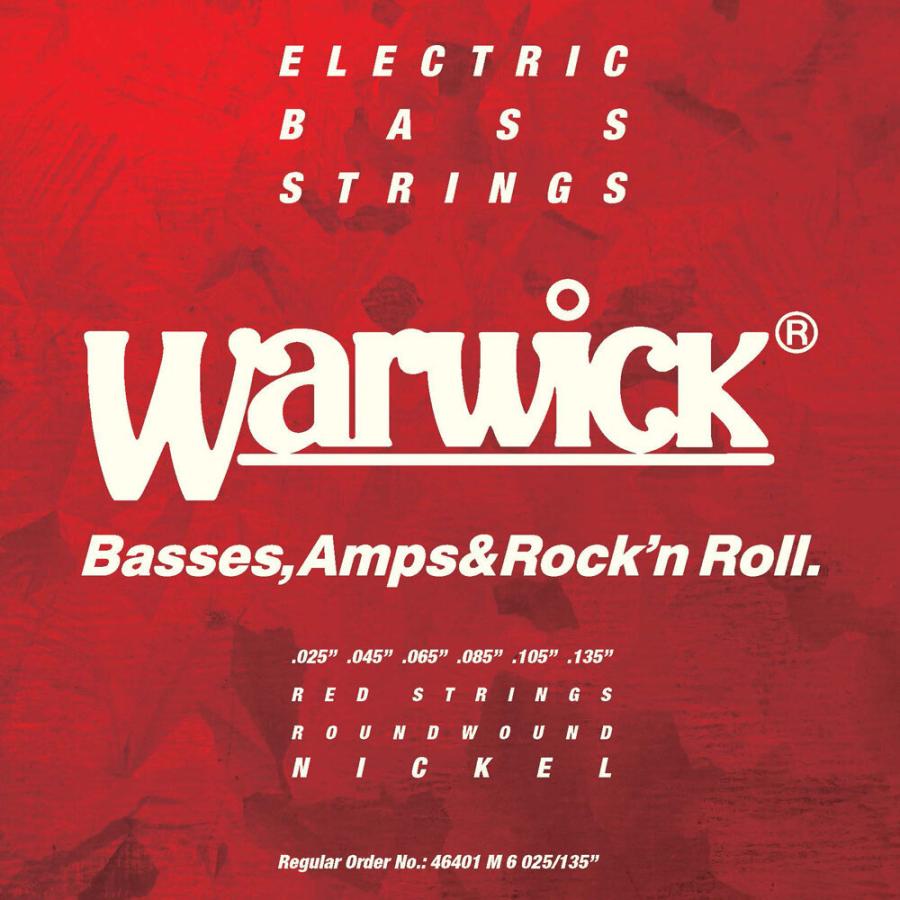 ワーウィック WARWICK 46401 M 6 025/135 RED nickel 6-string Set M 6弦ベース弦｜chuya-online