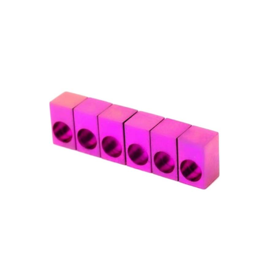 FU-Tone Titanium Saddle Insert Set PURPLE ストリングロックインサートブロック 6個セット