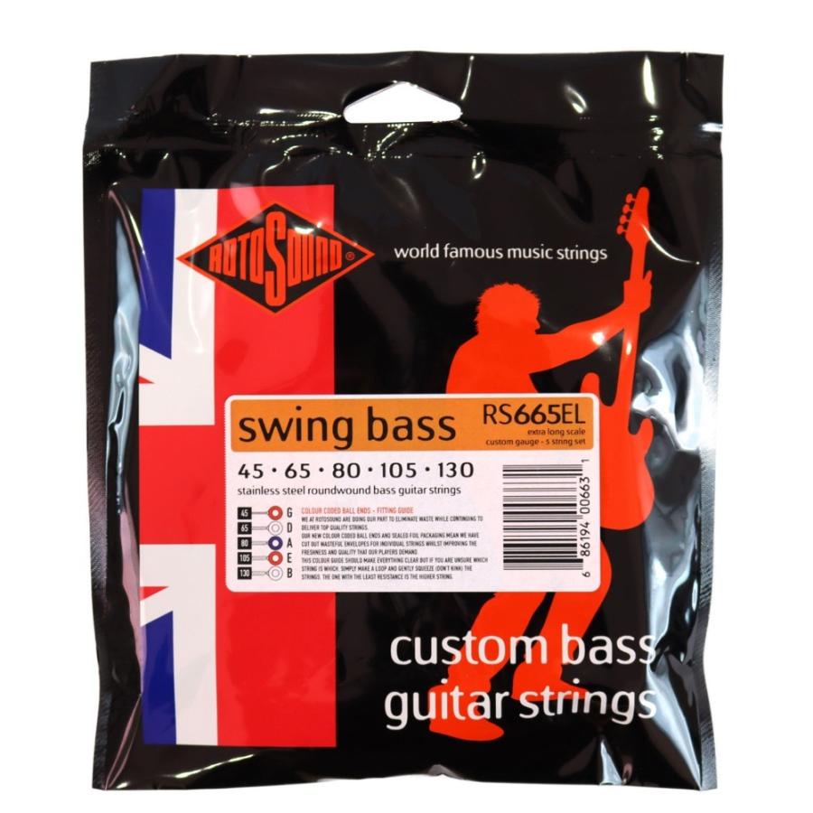 ROTOSOUND RS665EL Swing Bass 66 Extra Custom 5-Strings Set 45-130