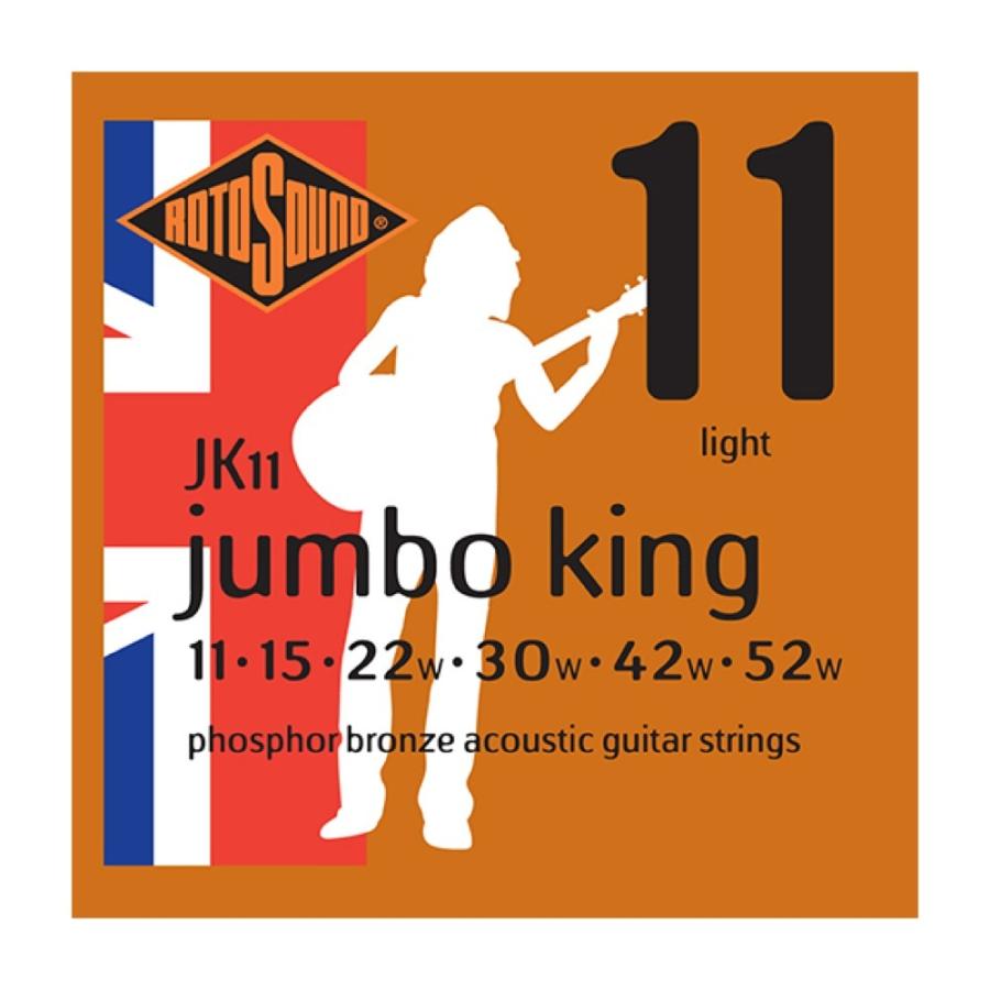 ロトサウンド ギター弦 1セット JK11 Jumbo King Light 11-52 アコースティックギター弦 ROTOSOUND｜chuya-online