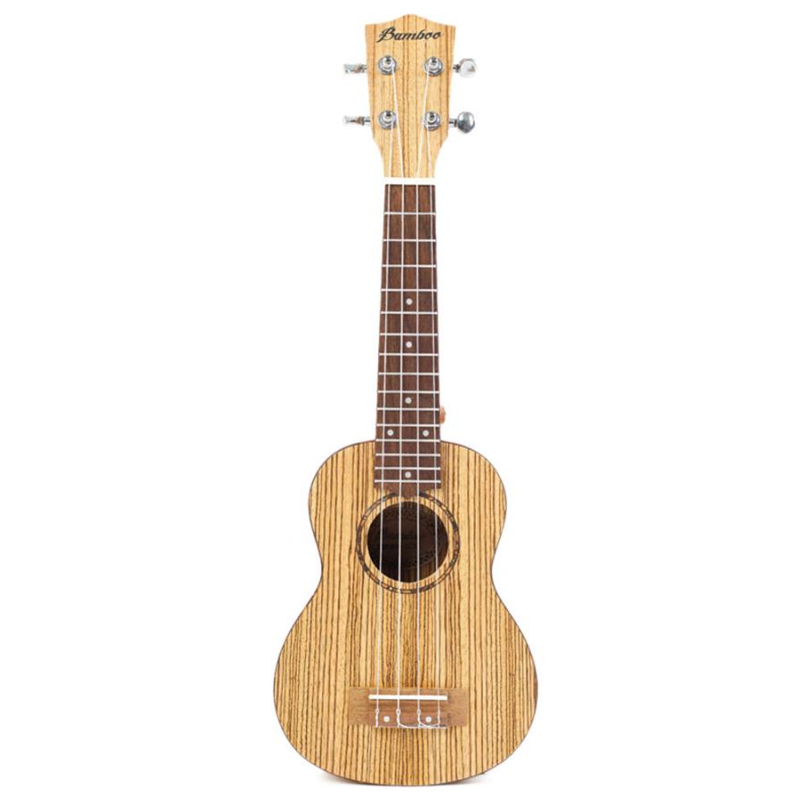 Bamboo BU-21CBQ Zebrano Soprano Ukulele w/EQ エレクトリック 