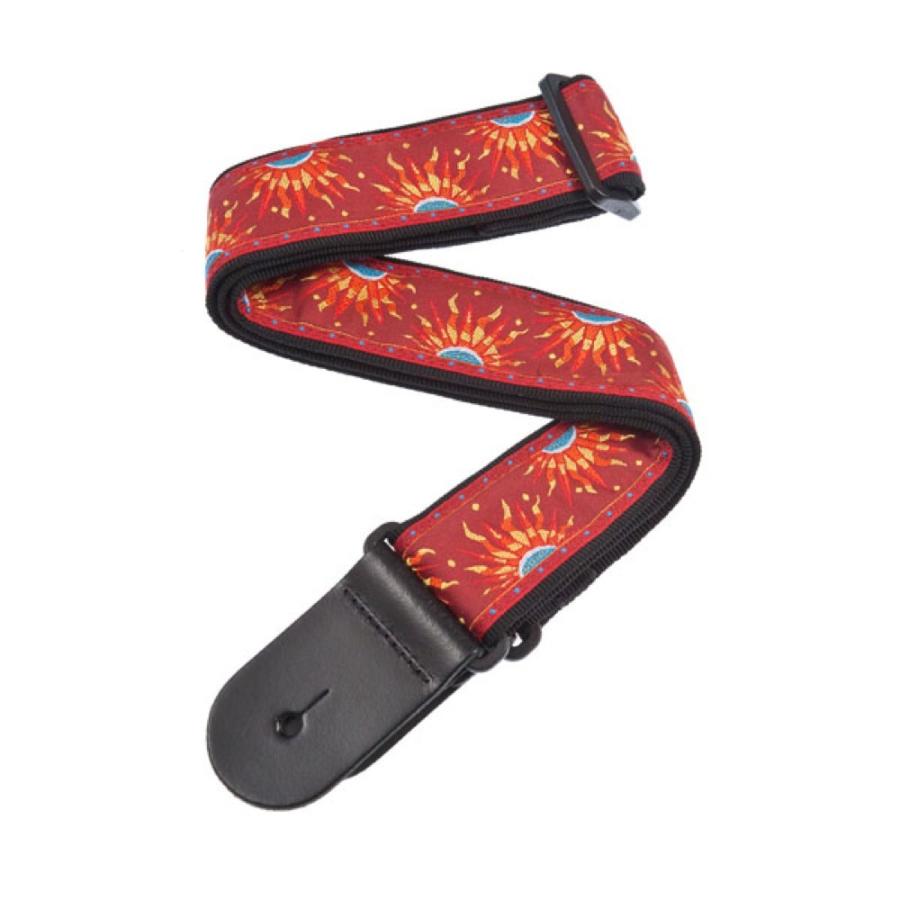 Sangle Guitare Planet Waves D’Addario Deluxe Coton 5.1 Cm | Réglable 89-151 Cm | Extrémités Cuir