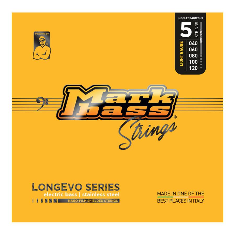 Markbass Strings MAK-S/5LESS40120 LONGEVO Series nano film stainless 40-120 5弦ベース弦｜chuya-online