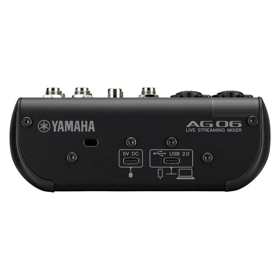 ヤマハ YAMAHA AG06 MK2 B 6チャンネル ライブストリーミングミキサー ブラック｜chuya-online｜02