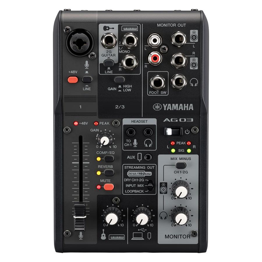 YAMAHA ヤマハ AG03 MK2 B LSPK ライブストリーミングパック YAMAHA ヤマハ AG03 MK2 B LSPK ライブストリーミングパック