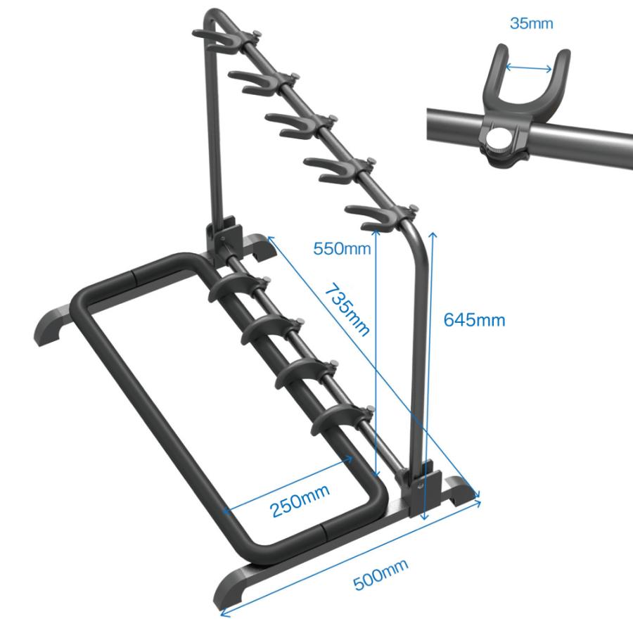 ギタースタンド 5本用 複数 折り畳み グイットー Guitto GGS-07｜chuya-online｜07