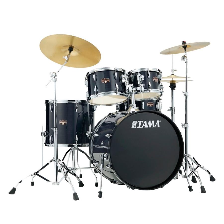 TAMA ドラムセット IMPERIALSTAR IP52H6RC-HBK シンバル付き 22\"バスドラムセット タマ"