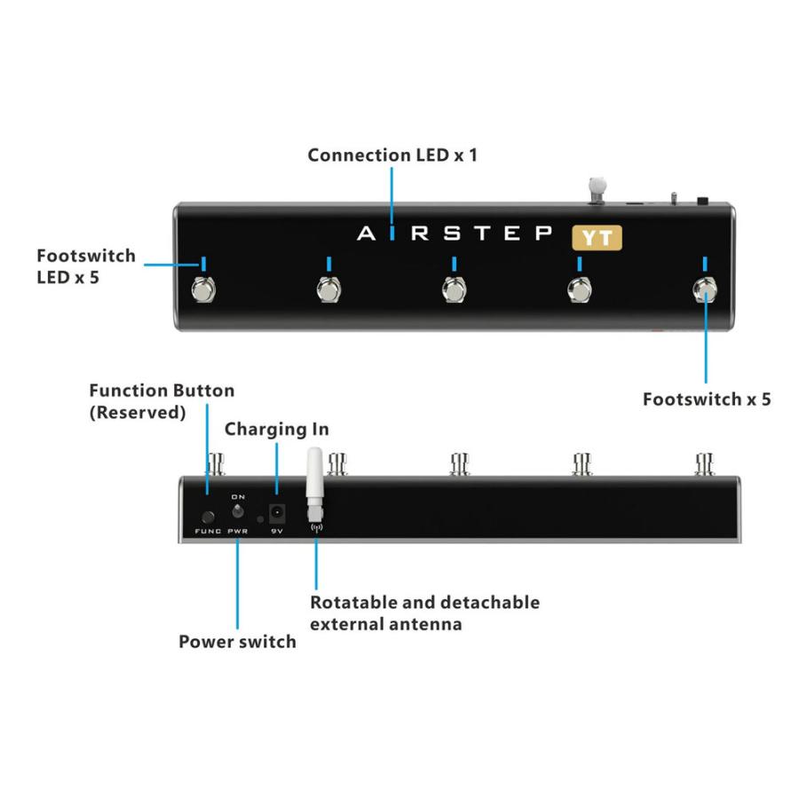 XSONIC AIRSTEP YT Edition Bluetooth接続 フットコントローラー