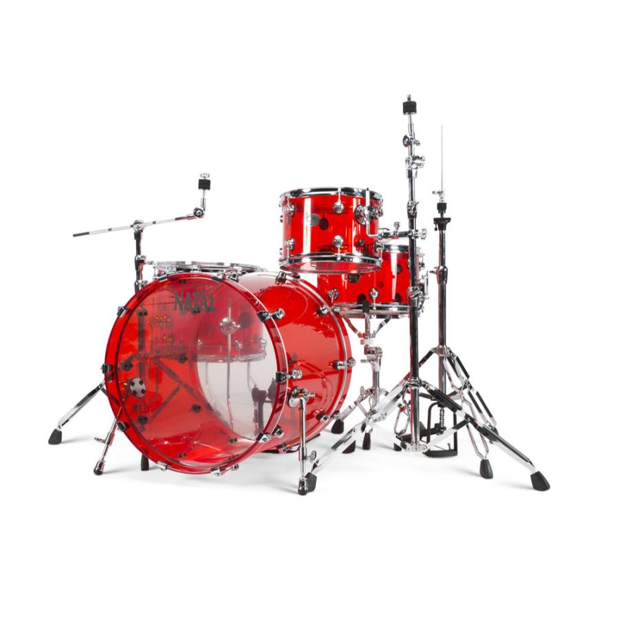 NATAL KAC-AA1-RD1 Arcadia Acrylic Transparent Red ドラムセット 