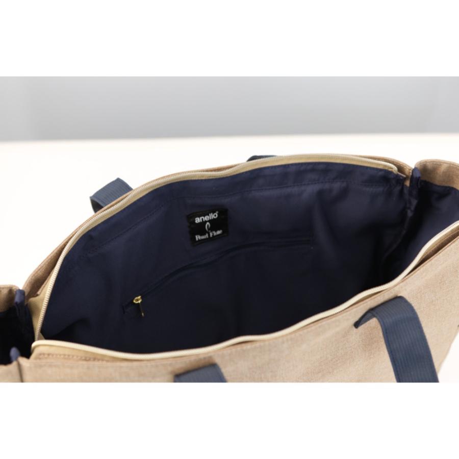 anello × Pearl Flute ANLFLT1 BENV ベージュ × ネイビー フルート トートバッグ 200361