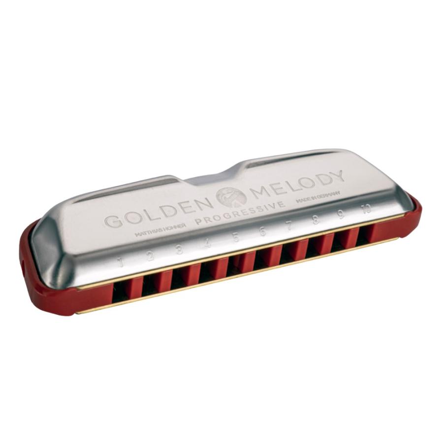 ホーナーカスタムGolden Melodyオーバーブロー仕様 C ブルースハープ ホーナー ハーモニカ C調 HOHNER Golden Melody Progressive C 10