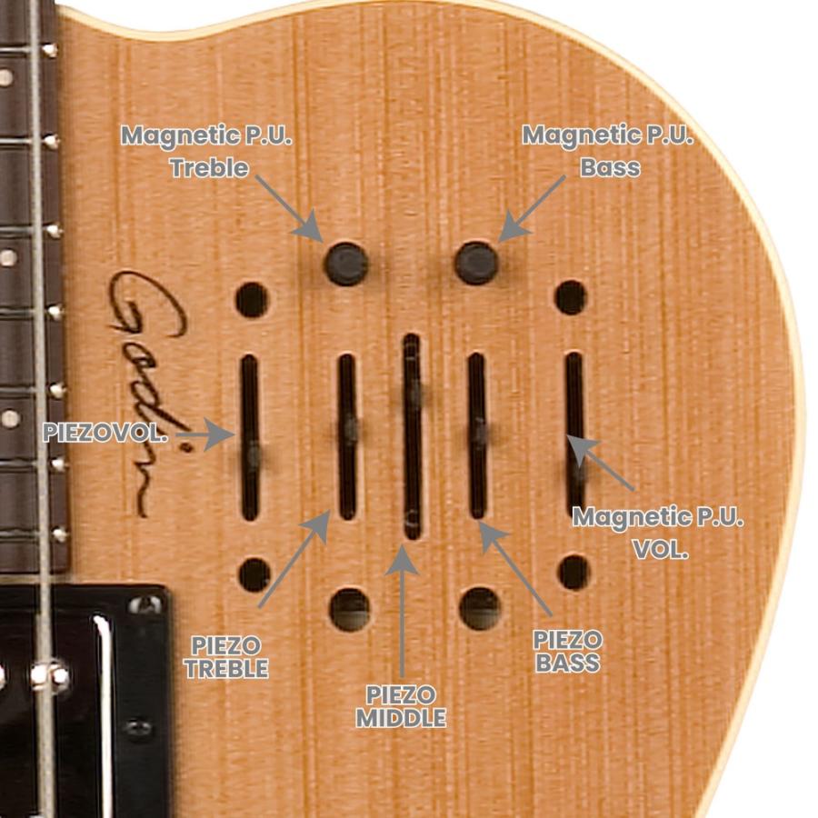 Godin ゴダン A6 ULTRA Natural SG Left-Handed レフトハンドモデル エレクトリックアコースティックギターの画像