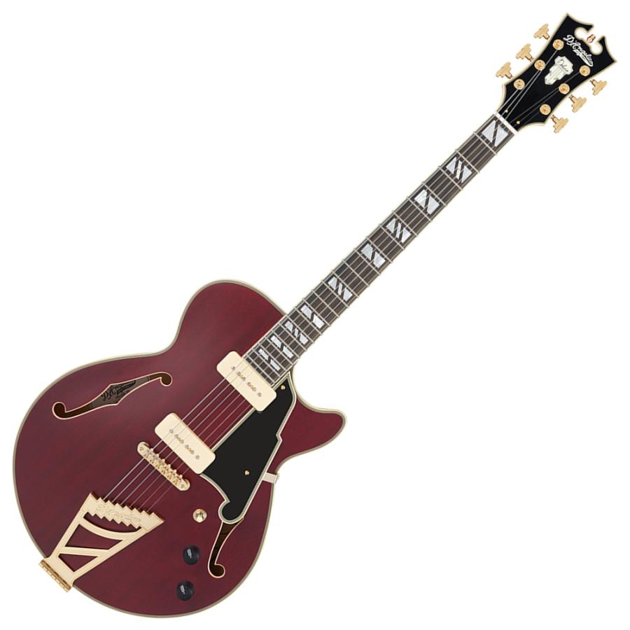 D'Angelico ディアンジェリコ Deluxe SS P-90 Satin Trans Winey