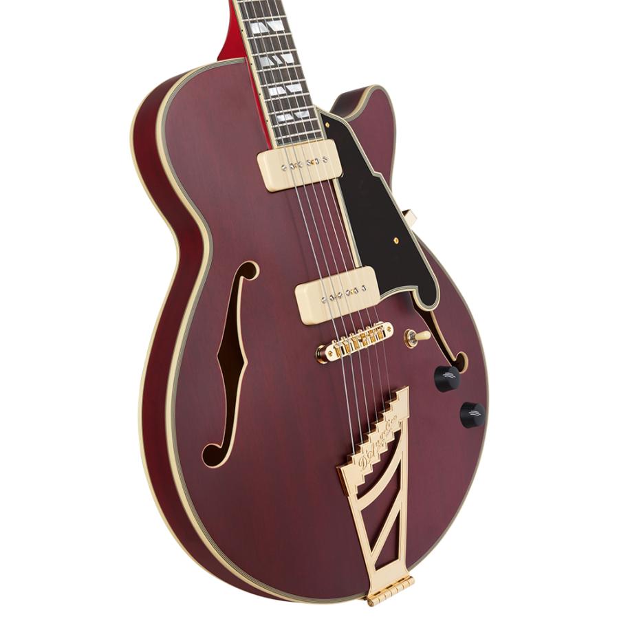 D'Angelico ディアンジェリコ Deluxe SS P-90 Satin Trans Winey