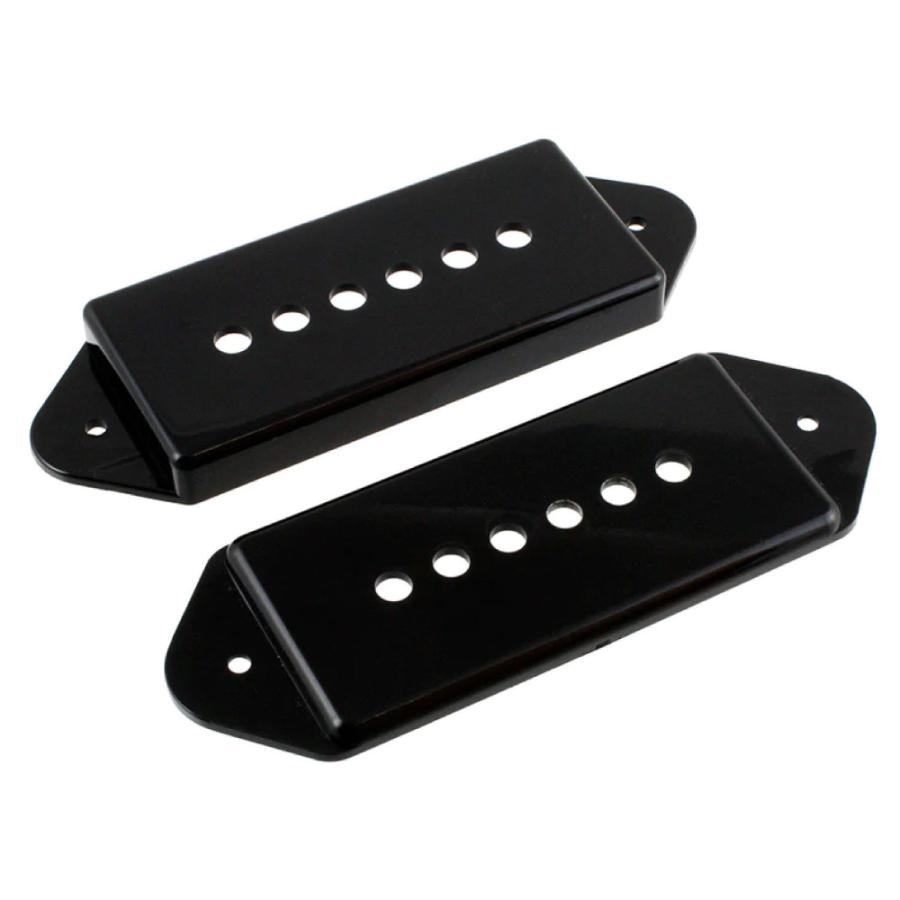 個人製作ピックアップ　超パワーP-90 NK ネック ALLPARTS（オールパーツ） PC-0739-023 Black P-90 Pickup Cover Set