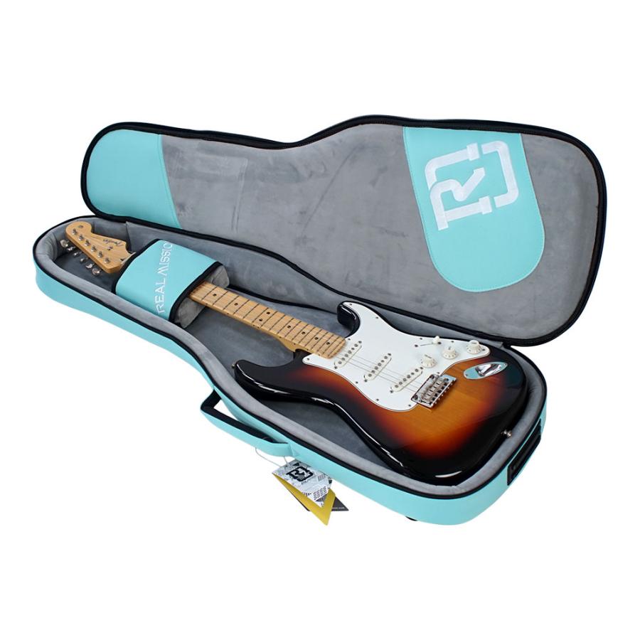 エレキギターケース REAL MISSION CoolVox E Aqua アクア 水色 エレキ