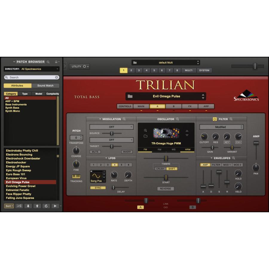 SPECTRASONICS スペクトラソニック Trilian ソフトウェア ベース音源