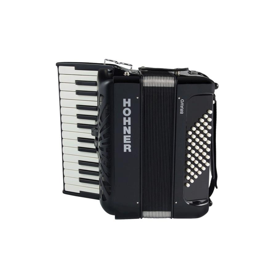 HOHNER ホーナー BRAVO II 48 Black クロマチック ピアノキー アコーディオン ブラックの画像