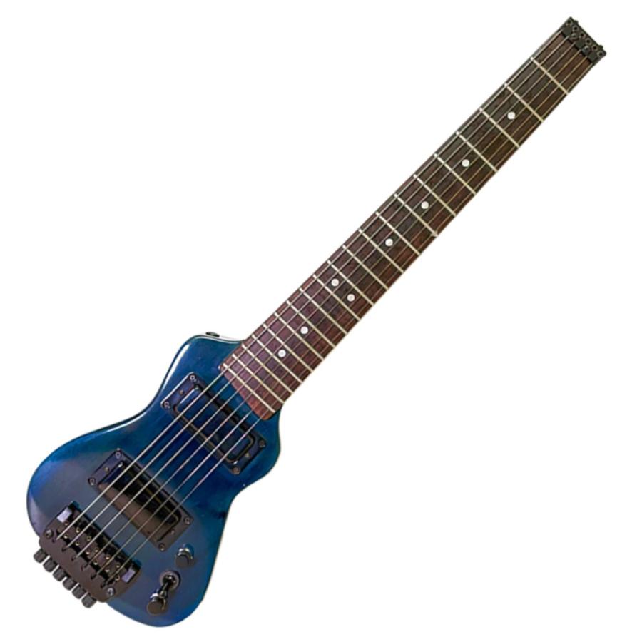 Lap Axe EX Black and Blue Rosewood Fretboard エレキギター トラベル