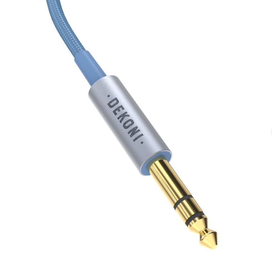 DEKONI AUDIO デコニオーディオ Ensemble Cables HP-Split 6.35mm-52\\” ブルー CBZ-HP-52-CL-3.5 モジュラーヘッドフォンケーブル_1