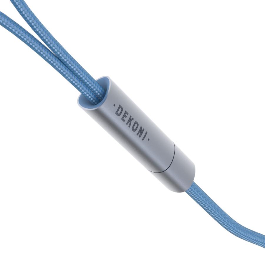DEKONI AUDIO デコニオーディオ Ensemble Cables HP-Split 6.35mm-52\\” ブルー CBZ-HP-52-CL-3.5 モジュラーヘッドフォンケーブル_4