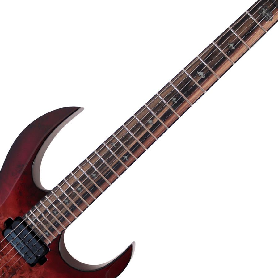 【訳あり】 B.C.Rich SHREDZILLA PROPHECY ARCHTOP WITH EVERTUNE LAVA Burst Black Line Inlays エレキギター アウトレット_3