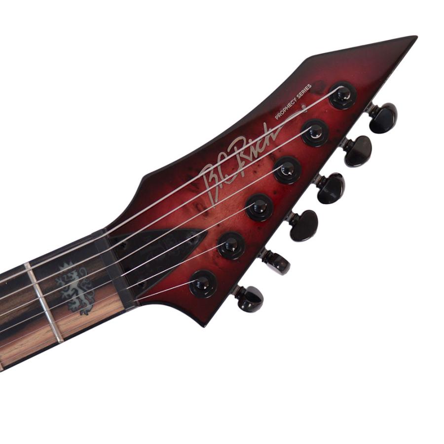 【訳あり】 B.C.Rich SHREDZILLA PROPHECY ARCHTOP WITH EVERTUNE LAVA Burst Black Line Inlays エレキギター アウトレット_4