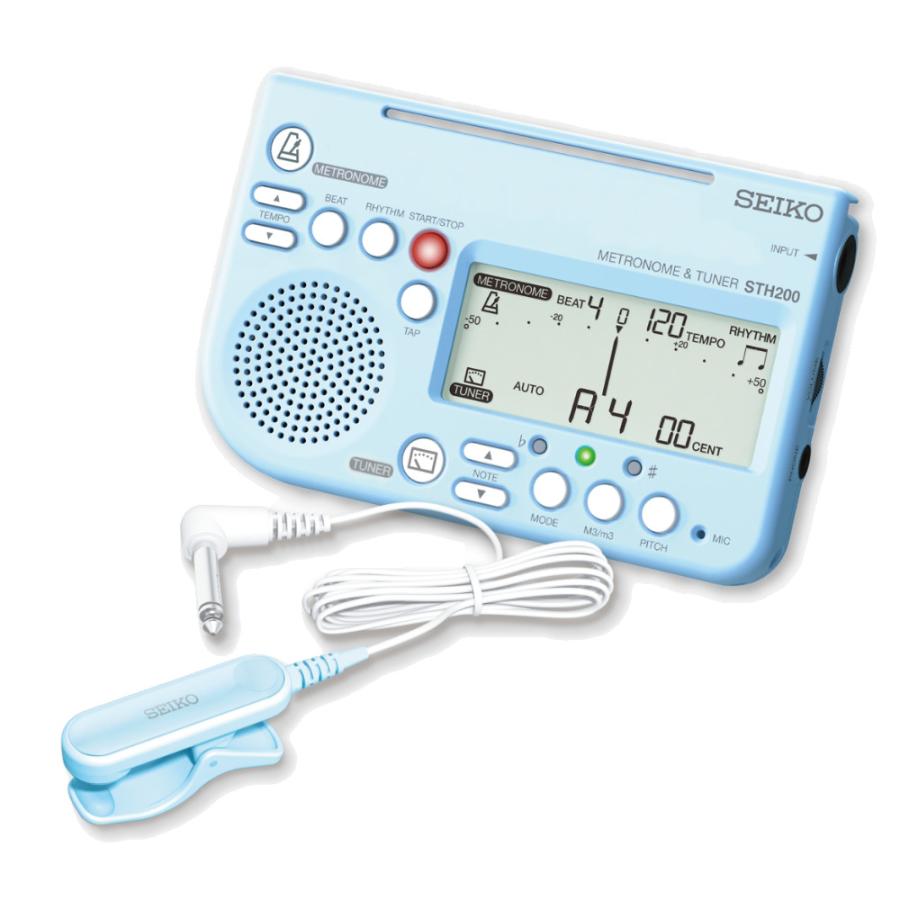 チューナーメトロノーム＆ピックアップマイク SEIKO セイコー STH200BL SP スペシャルパック ブルー（Yahoo!・chuya-online チューヤオンライン）