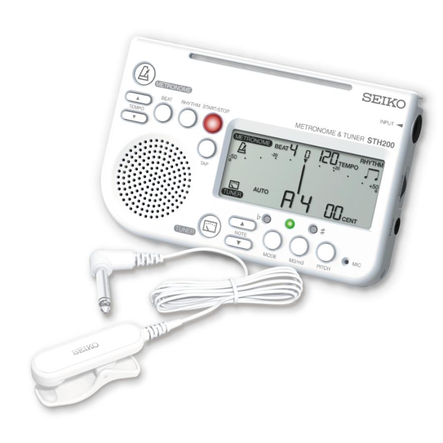チューナーメトロノーム＆ピックアップマイク SEIKO セイコー STH200WH SP スペシャルパック ホワイト（Yahoo!・chuya-online チューヤオンライン）
