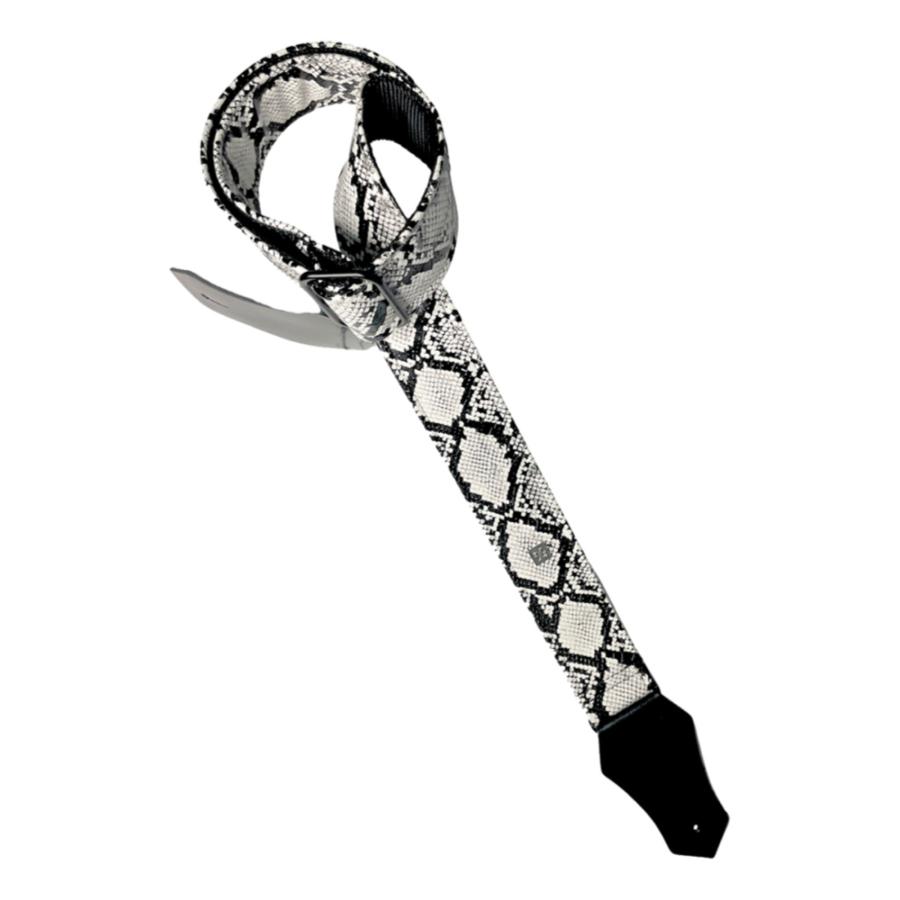Get'm ゲットムゲットム Electric Snake Guitar Strap White ギター