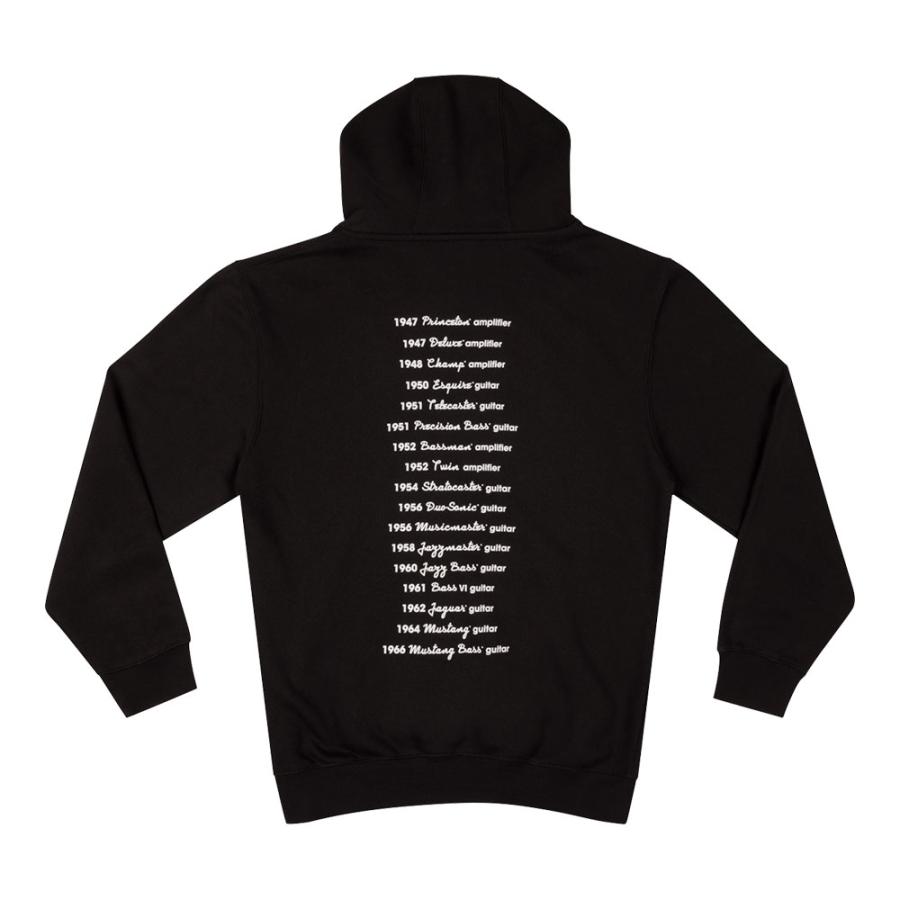 Fender（フェンダー） Logo Date Back Hoodie Black Lサイズ 長袖