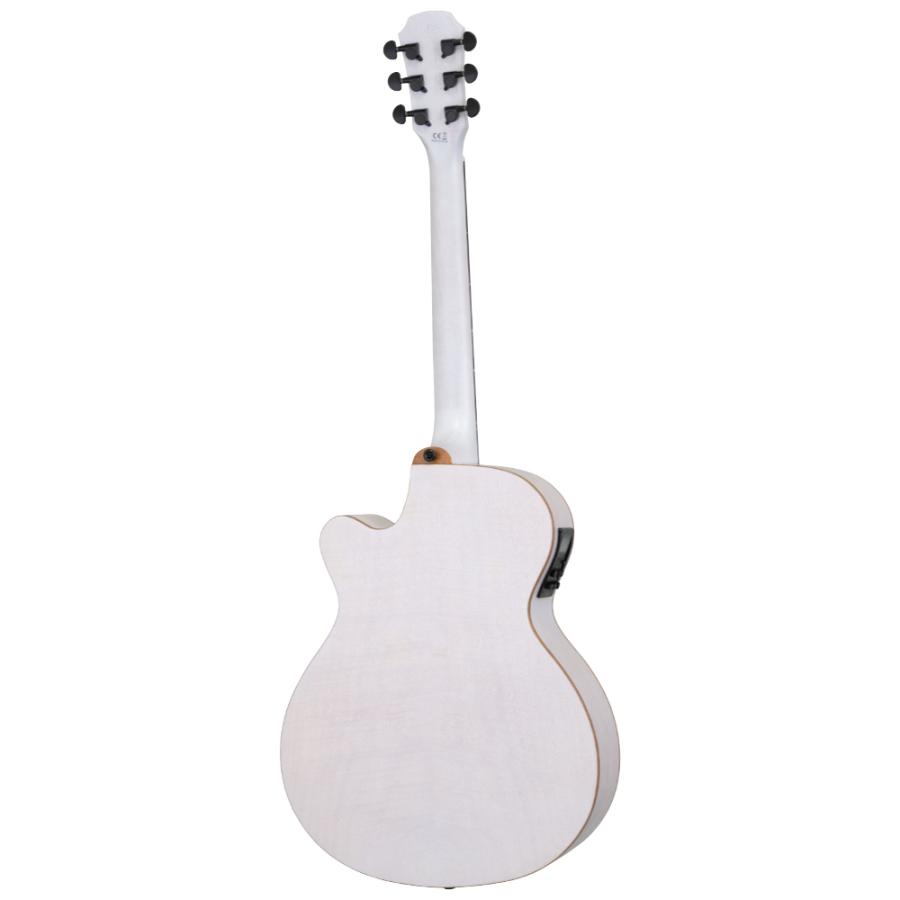 ARIA アリア FET-F2 STWH Elecord Stained White w/Bag エレクトリックアコースティックギター_1