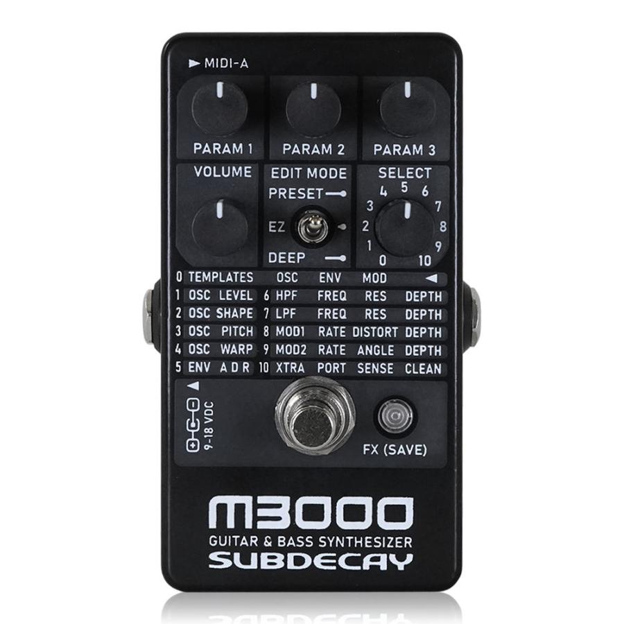 ギター SUBDECAY M3000 Guitar&Bass Synthsizer Subdecay サブディケイ M3000 ギターシンセ ベースシンセ エフェクター