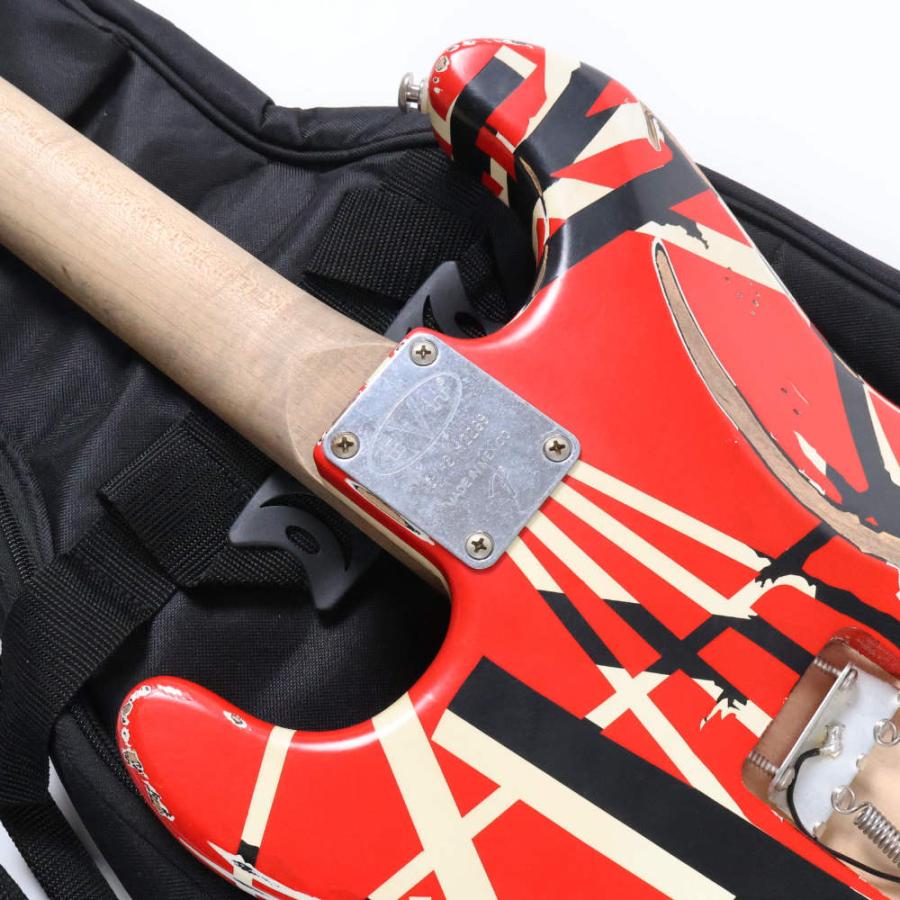 エレキギター 赤/黒/白 ヴィンテージ風 中古 エレキギター EVH Striped Series Frankenstein Frankie Red with