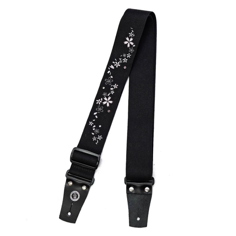 Grande uomo ギターストラップ Grande uomo グランデウオモ TENDER STRAP TS-2 AC 桜スペシャル Black