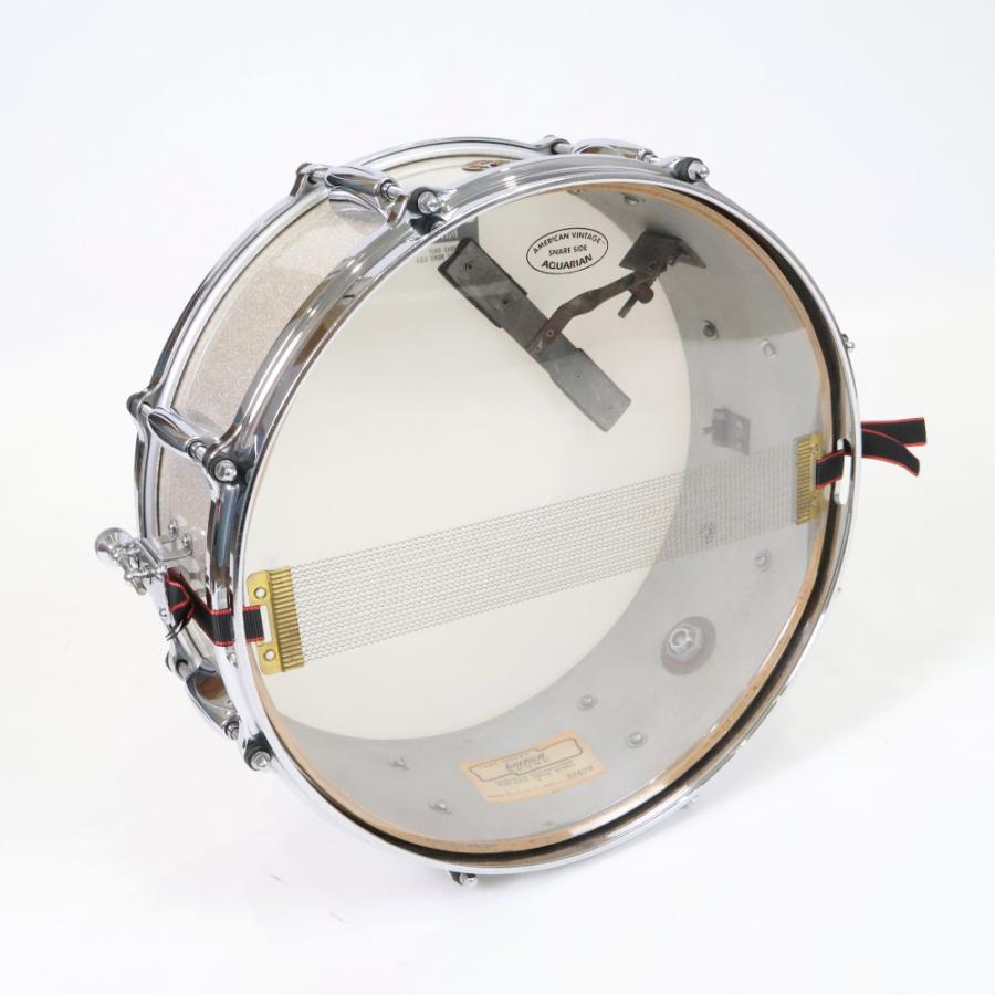 中古 スネアドラム グレッチ GRETSCH #4157 NAME BAND 14x5.5 ROUND BADGE 1960s ビンテージスネア_2