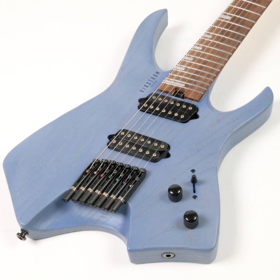 訳あり VIKSTROM GUITARS VSMH-270 PBL アウトレット ヘッドレス ファンフレット 7弦ギターの画像